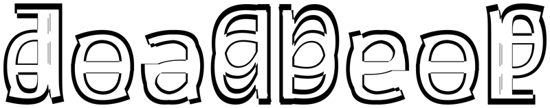 Ambigram for deadbeef in Alef-regular